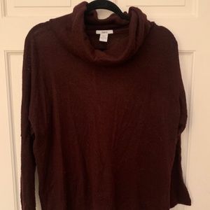 Pretty Burgundy Cowl Neck Sweater Size L